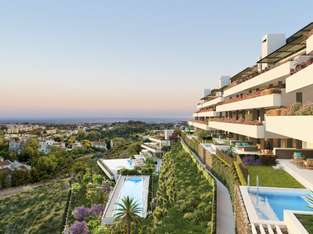 Tiara: Fantástico complejo de apartamentos 3 y 4 dormitorios con vistas panorámicas al mar desde el Valle del Golf