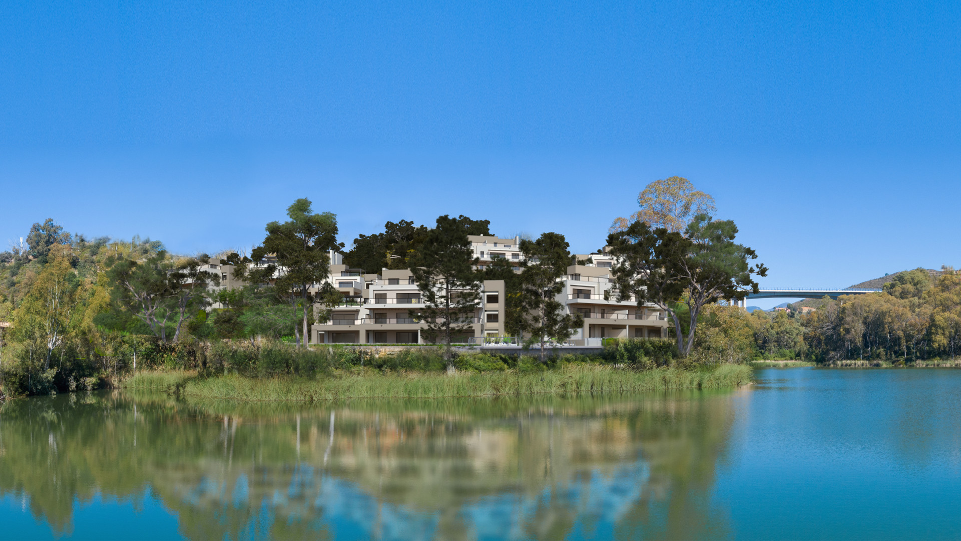 Marbella Lake: Modernas residencias en el corazón del Valle del Golf en Nueva Andalucía.