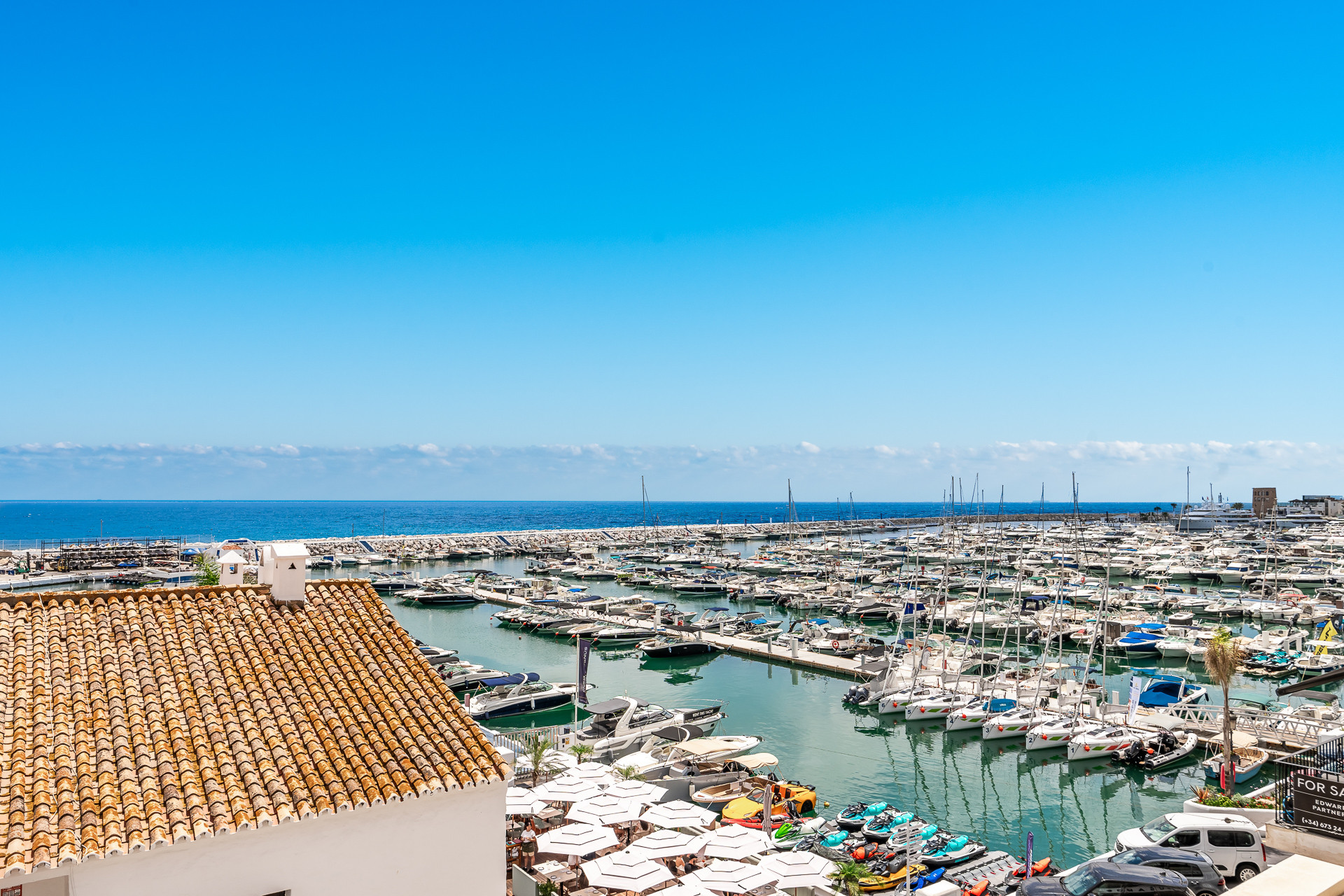 A luxurious and  contemporary designed apartment located within the the famous marina of Puerto Banus